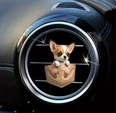 Cute Chihuahua Puppy Pocket Pattern Car Air Vent Clip Freshener